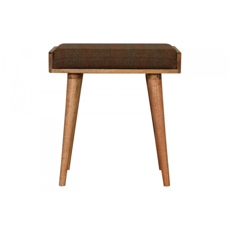 Artisan Tray Style Footstool - Multi Tweed