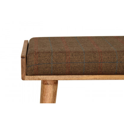 Artisan Tray Style Footstool - Multi Tweed