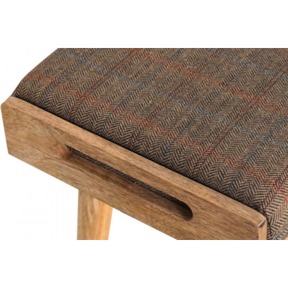 Artisan Tray Style Footstool - Multi Tweed