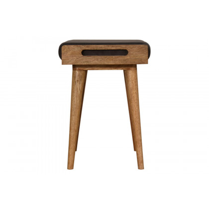 Artisan Tray Style Footstool - Velvet, Gray