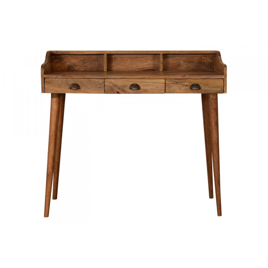 Artisan Nordic Style Gallery Back Writing Desk - Oak-ish