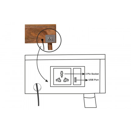 Artisan Nordic Style Gallery Back Writing Desk - Oak-ish