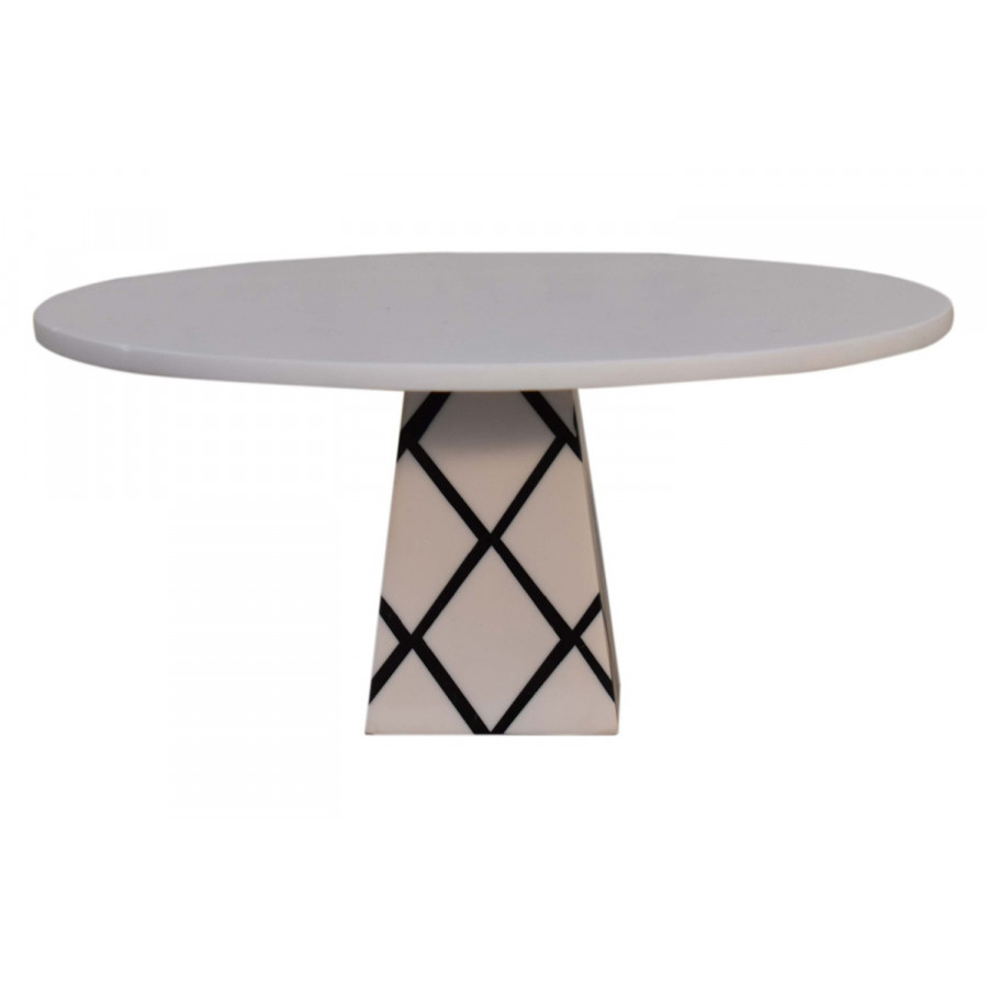 Artisan Cross Base Resin Cake Stand - White