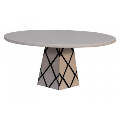 Artisan Cross Base Resin Cake Stand - White