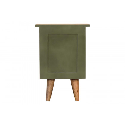 Artisan Hand Painted Bedside - Olive