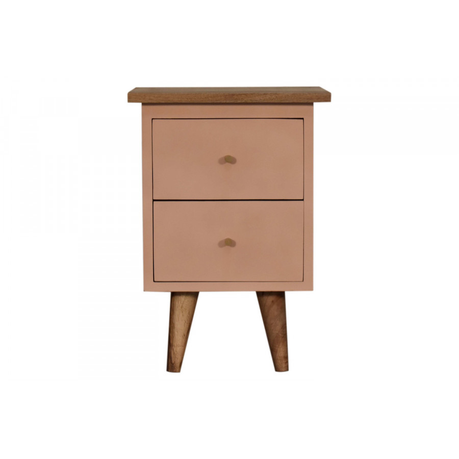 Artisan Hand Painted Bedside - Blush Pink