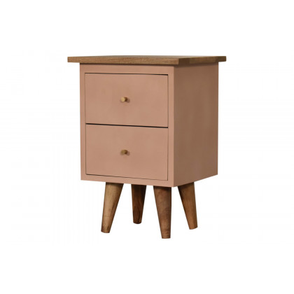 Artisan Hand Painted Bedside - Blush Pink