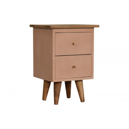Artisan Hand Painted Bedside - Blush Pink