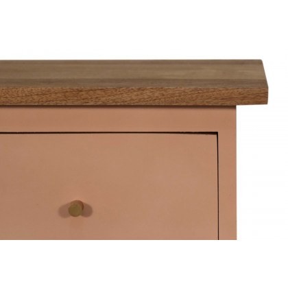Artisan Hand Painted Bedside - Blush Pink