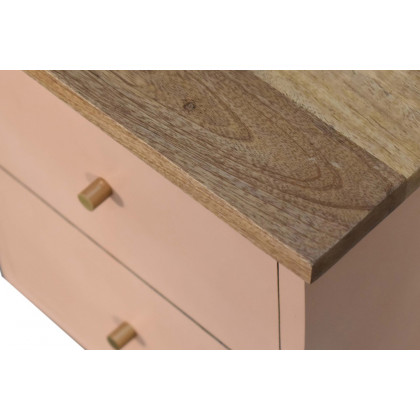 Artisan Hand Painted Bedside - Blush Pink