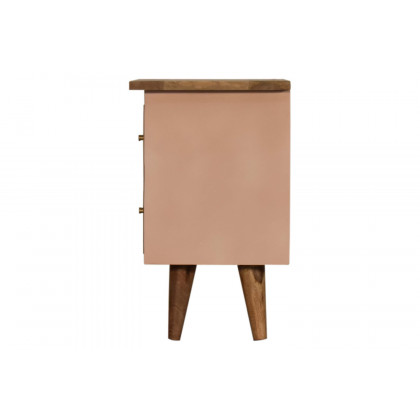 Artisan Hand Painted Bedside - Blush Pink