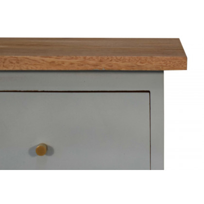 Artisan Hand Painted Bedside - Sky Blue