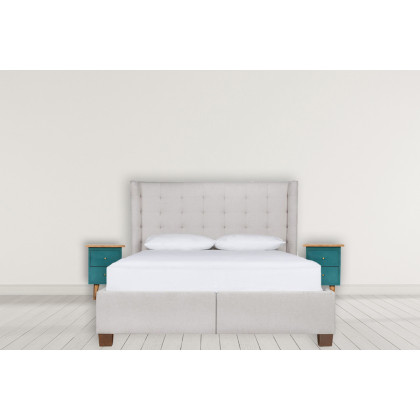 Artisan Hand Painted Bedside - Teal