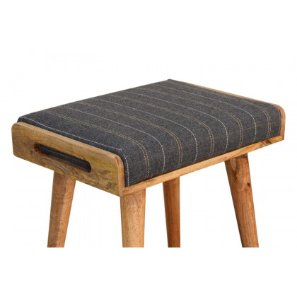 Artisan Tray Style Footstool - Pewter Tweed