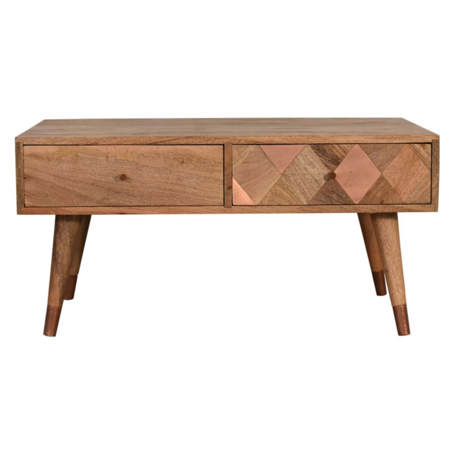 Artisan - Oak-ish Copper Inlay Coffee Table