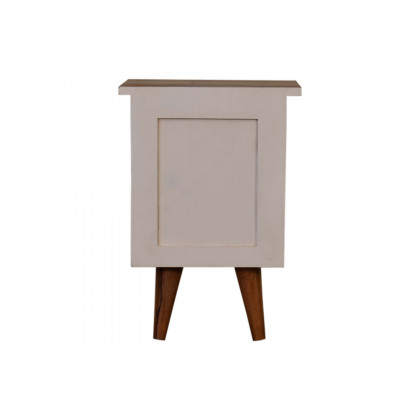 Artisan Hand Painted Bedside - White