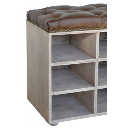 Artisan - Buffalo Hide Acid Wash Shoe Cabinet