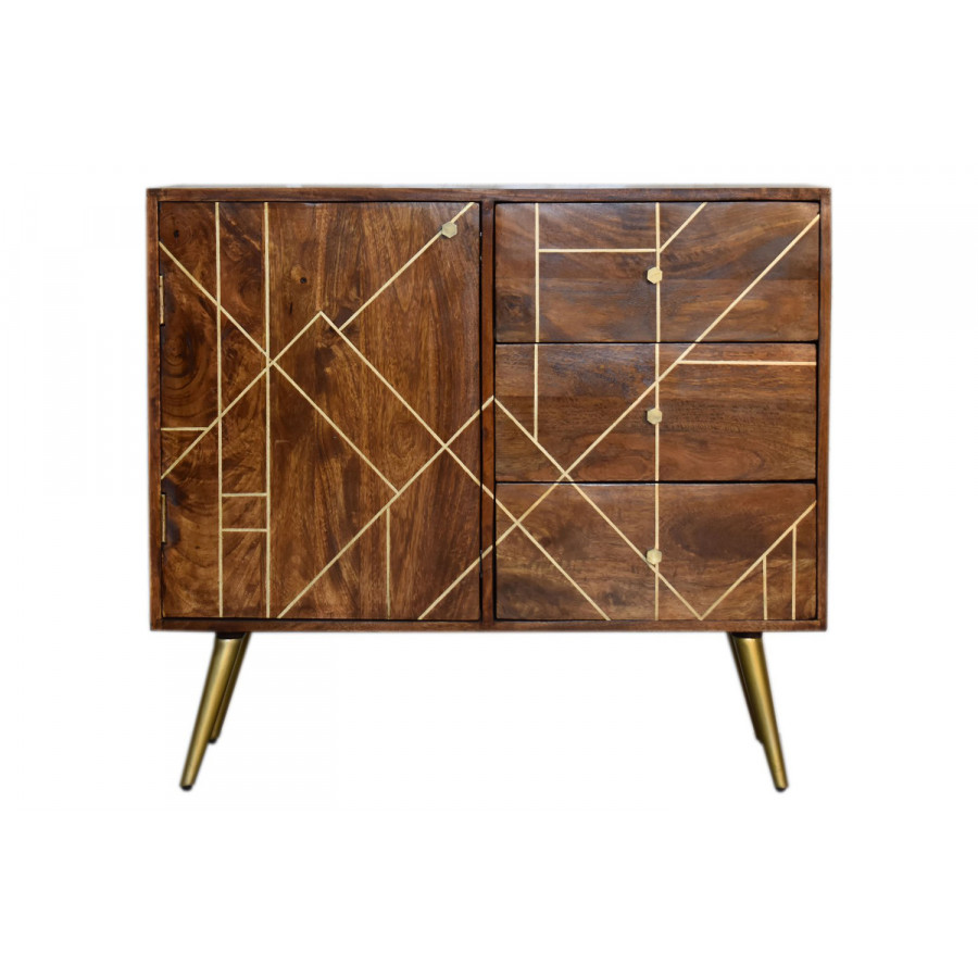 Artisan - Gold Inlay Cabinet in Chestnut