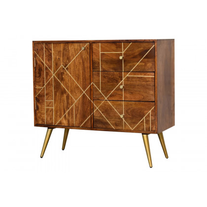 Artisan - Gold Inlay Cabinet in Chestnut
