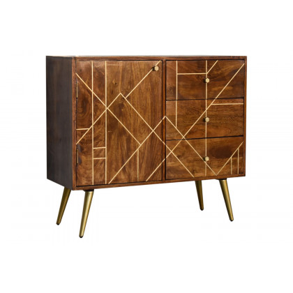 Artisan - Gold Inlay Cabinet in Chestnut