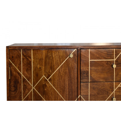 Artisan - Gold Inlay Cabinet in Chestnut