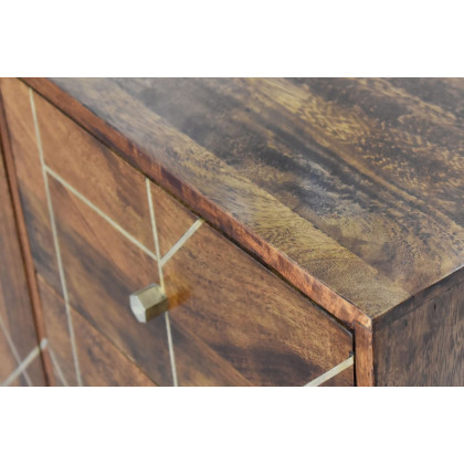 Artisan - Gold Inlay Cabinet in Chestnut