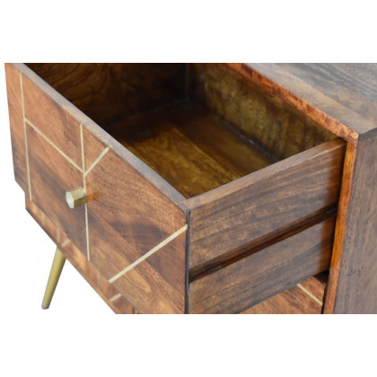 Artisan - Gold Inlay Cabinet in Chestnut