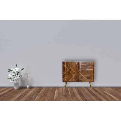 Artisan - Gold Inlay Cabinet in Chestnut