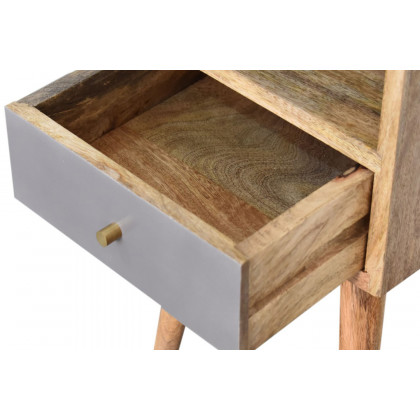 Artisan Mini Hand Painted Bedside - Slate Gray