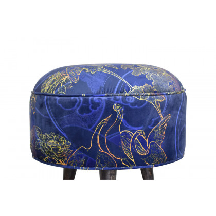 Artisan Nordic Style Footstool - Shangri-La, Velvet