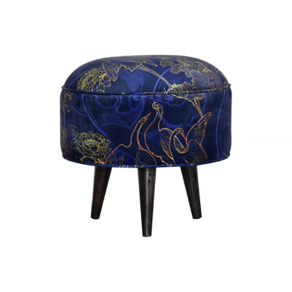 Artisan Nordic Style Footstool - Shangri-La, Velvet