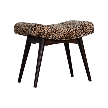 Artisan Curved Bench - Leopard, Velvet