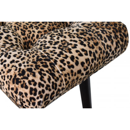 Artisan Curved Bench - Leopard, Velvet