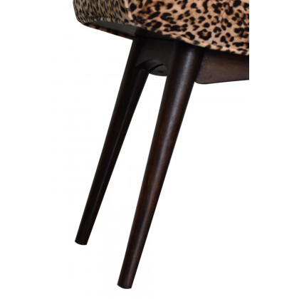 Artisan Curved Bench - Leopard, Velvet