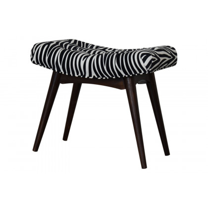 Artisan Curved Bench - Zebra, Velvet