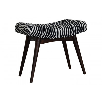 Artisan Curved Bench - Zebra, Velvet