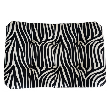 Artisan Curved Bench - Zebra, Velvet