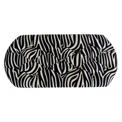 Artisan Deep Button Bench - Zebra, Velvet