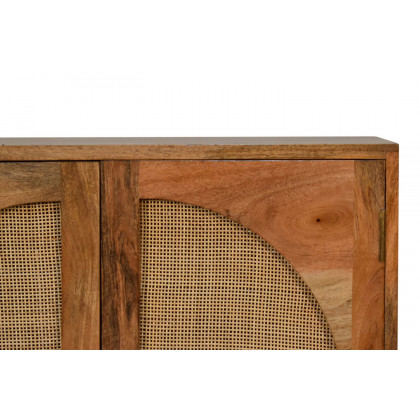Artisan Woven Cabinet - Leaf Doors