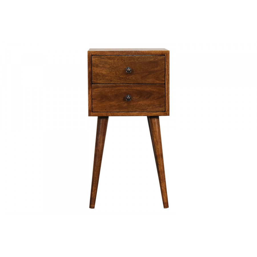 Artisan - Mini 2 Drawer Bedside in Chestnut