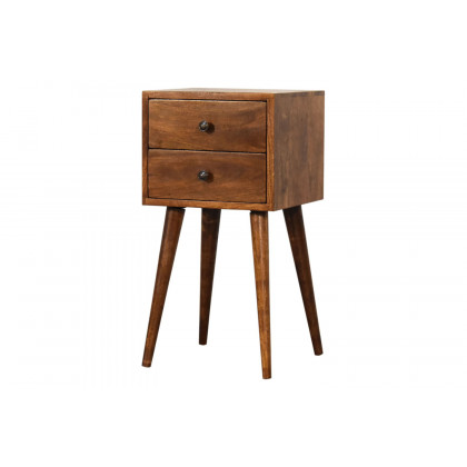 Artisan - Mini 2 Drawer Bedside in Chestnut