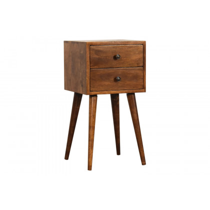Artisan - Mini 2 Drawer Bedside in Chestnut