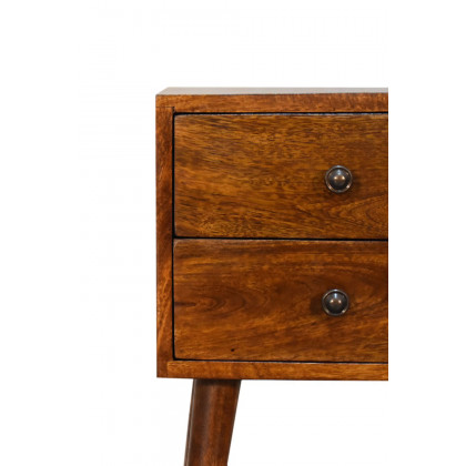 Artisan - Mini 2 Drawer Bedside in Chestnut