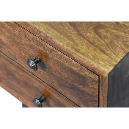 Artisan - Mini 2 Drawer Bedside in Chestnut