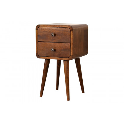 Artisan Curved Mini Bedside - Chestnut