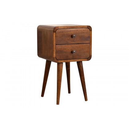 Artisan Curved Mini Bedside - Chestnut