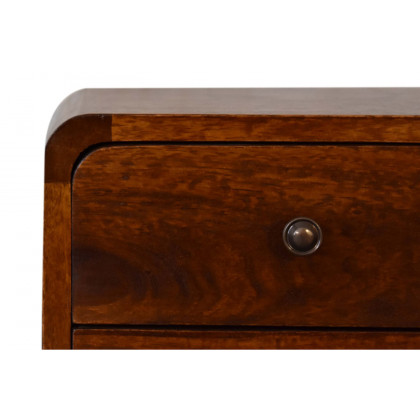 Artisan Curved Mini Bedside - Chestnut