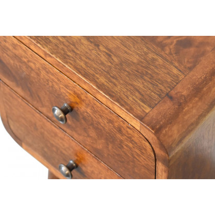 Artisan Curved Mini Bedside - Chestnut
