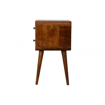 Artisan Curved Mini Bedside - Chestnut