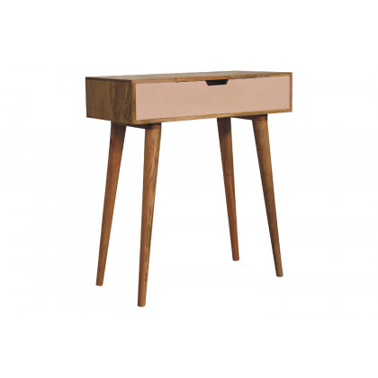 Artisan - Mini Blush Pink Dressing Table with Foldable Mirror